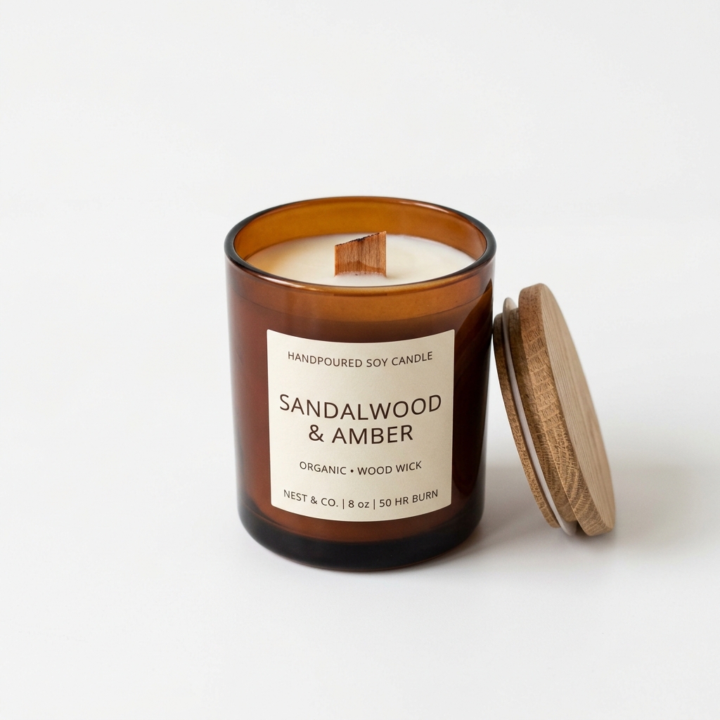 Geurkaars 'Sandelhout & Amber'