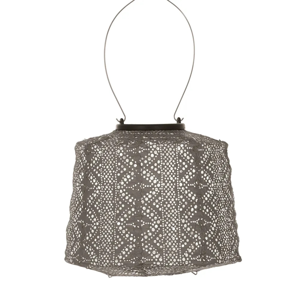 Lumiz Solar Lampion Lampshade 20 Lace Taupe