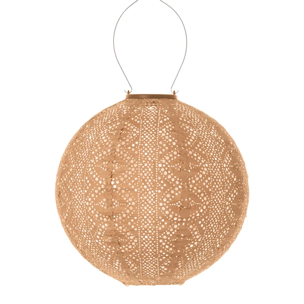 Lumiz Solar Lampion Round 30 Lace Apricot