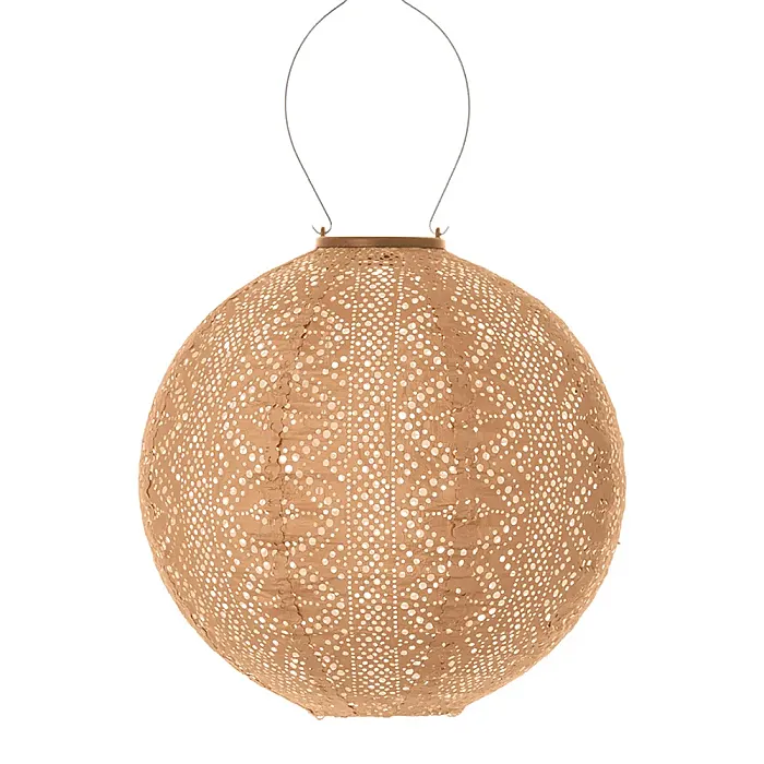 Lumiz Solar Lampion Round 30 Lace Apricot