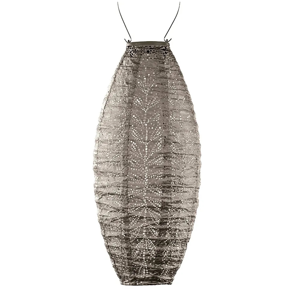 Lumiz Solar Lampion Long Oval 20 Folia Taupe foto 2