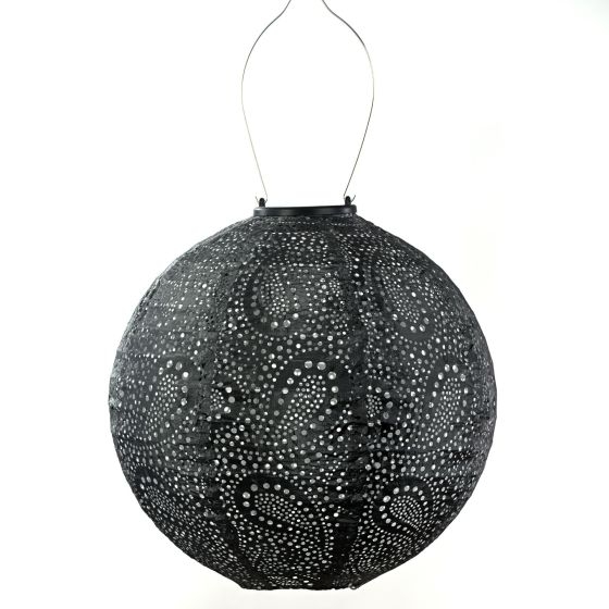 Lumiz Solar Lampion Round 30 Paisley Dark Grey