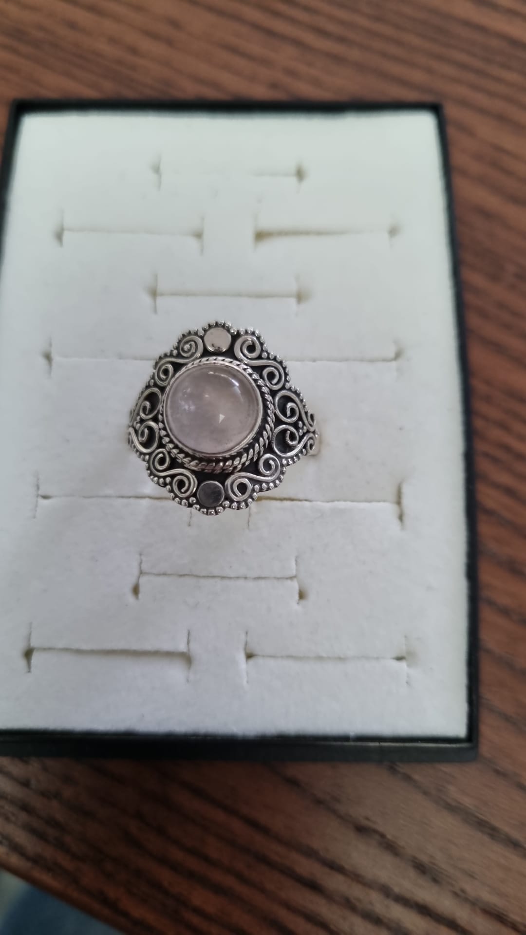 Ring rond Rozekwarts Mt.19.5