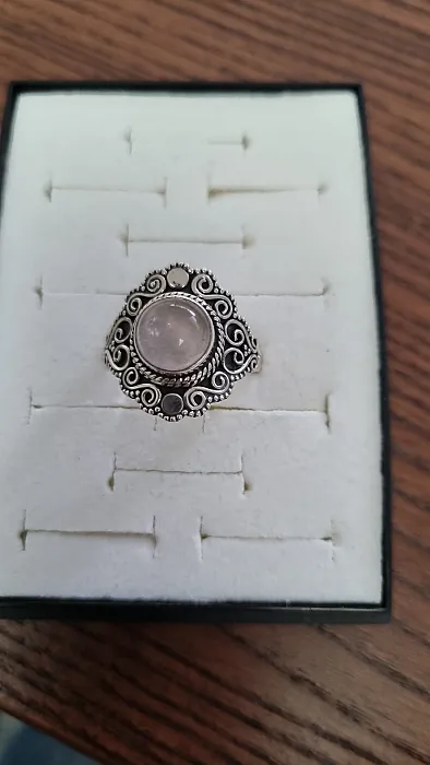 Ring rond Rozekwarts Mt.19.5