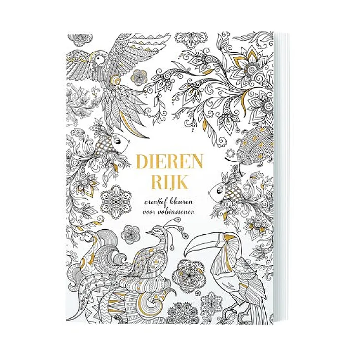 Dierenrijk - creatief kleuren voor volwassen