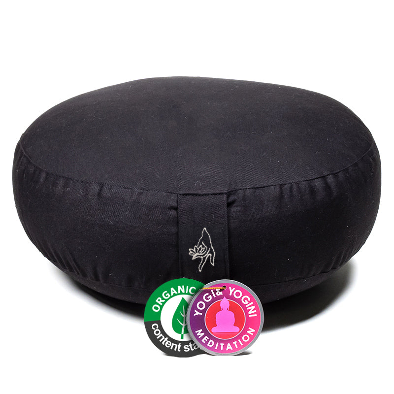 8070 Meditatiekussen Bio 12 cm Zwart