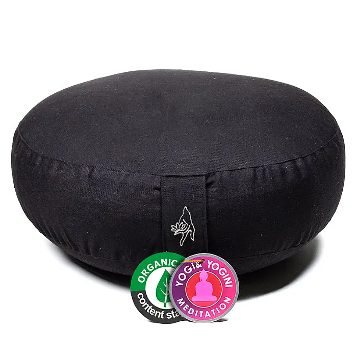 8070 Meditatiekussen Bio 12 cm Zwart