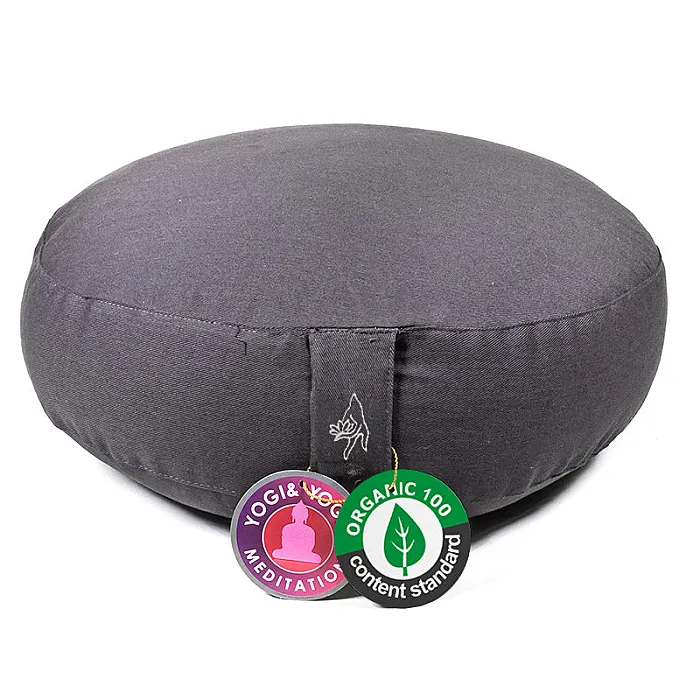 8072 Meditatiekussen Bio 12 cm Antraciet