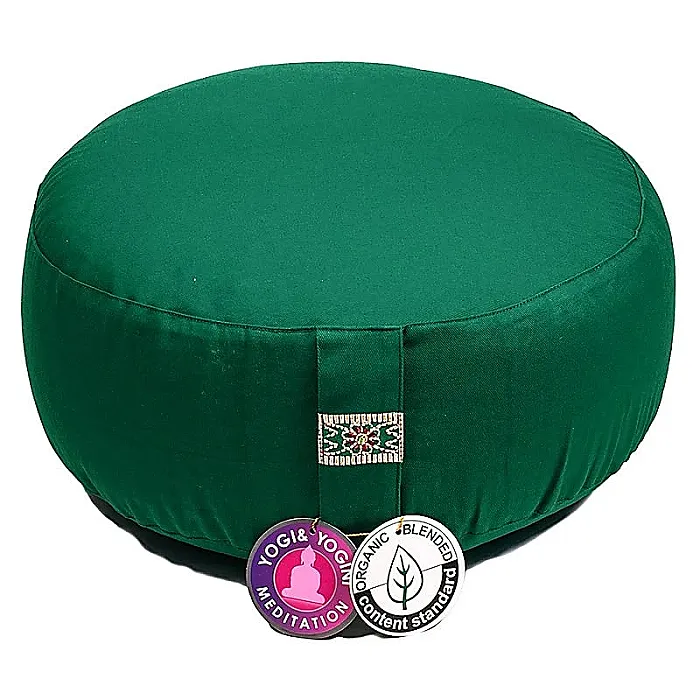 Meditatiekussen Groen Bio katoen 33 x 17 cm