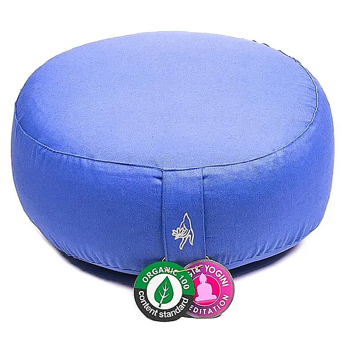 8059 Meditatiekussen Blauw bio .katoen 33 x 17cm