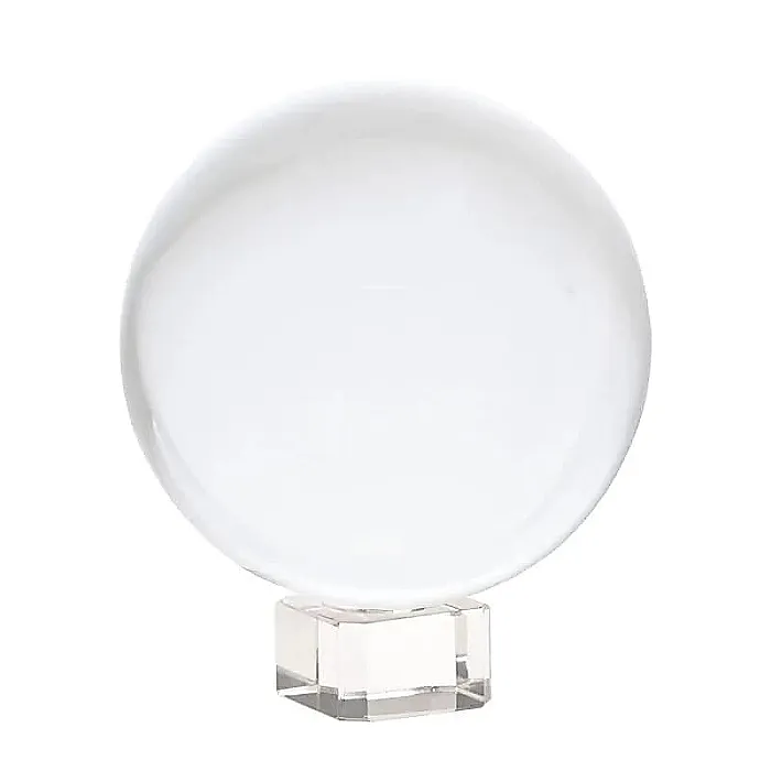 Kristallen bol + voetje glas -- 10 cm