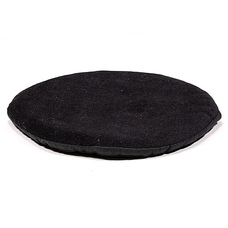 Klankschaalkussen plat zwart 20 cm.