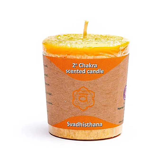 Votief kaars 2e chakra orange