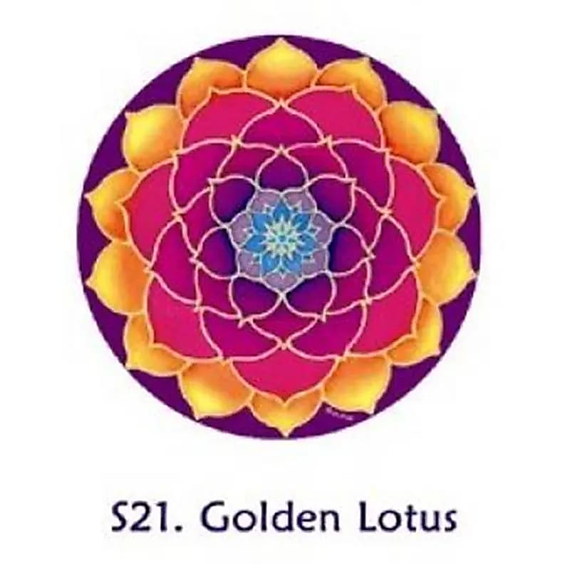 S21 Raamsticker Gouden Lotus -- 10.5 cm