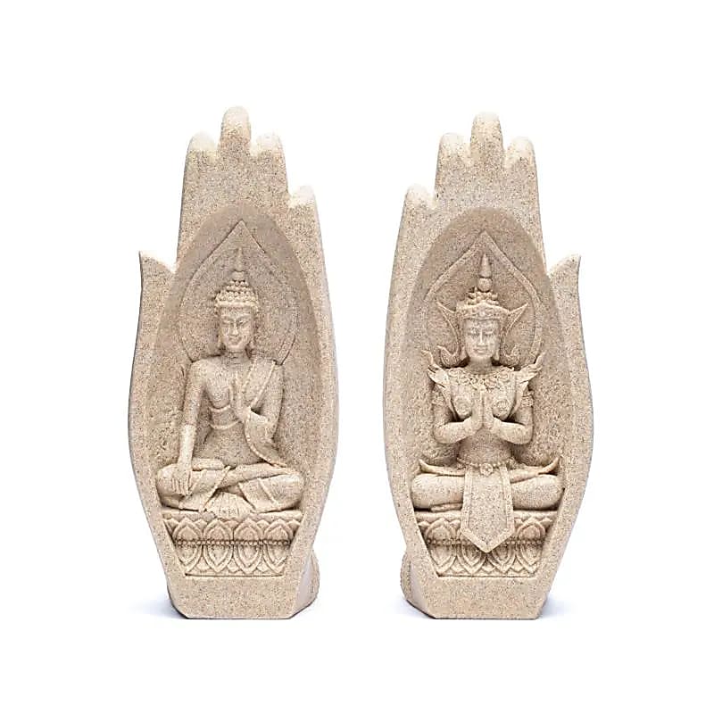 (SET) Namaste Boeddha zandkleur