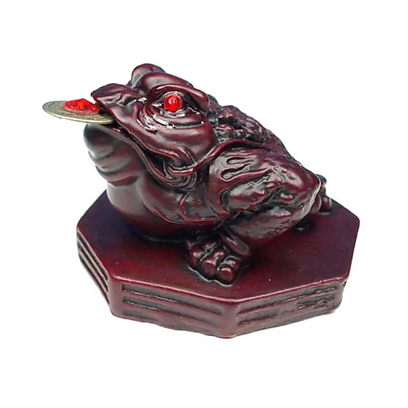 Feng Shui kikker rood 8 cm