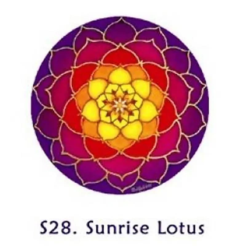 S28 Raamsticker Zonsopgang Lotus -- 10.5 cm