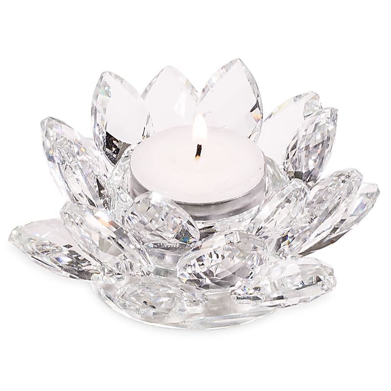 Lotus kaarshouder kristal M 4.5x11 cm