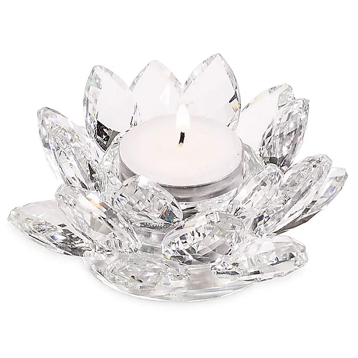 Lotus kaarshouder kristal M 4.5x11 cm