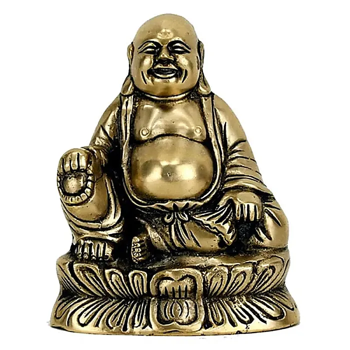 Lachende Boeddha brons