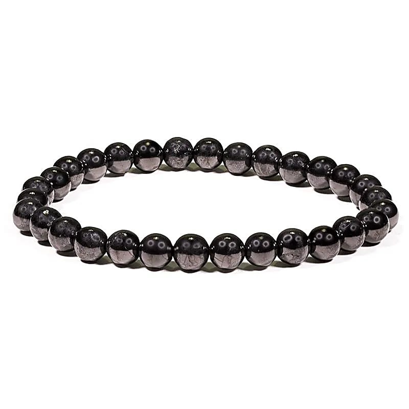 AB-S22 Shungiet Armband ronde kraal