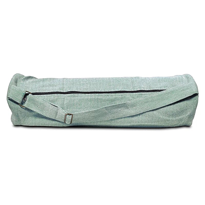 Yogatas groen katoen 65x19 cm.