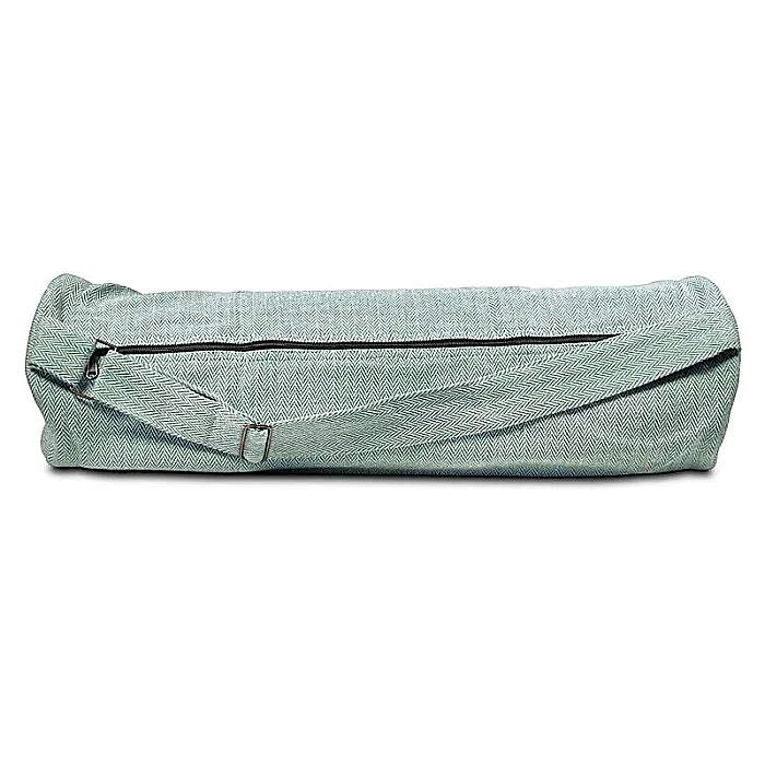 Yogatas groen katoen 65x19 cm.