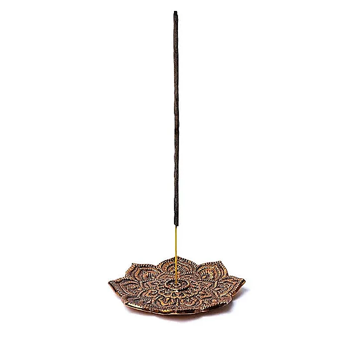 Wierookhouder koperkleurig Lotus