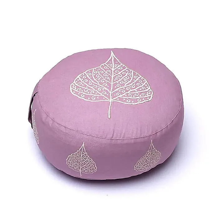 Meditatiekussen lila bodhiblad biokatoen