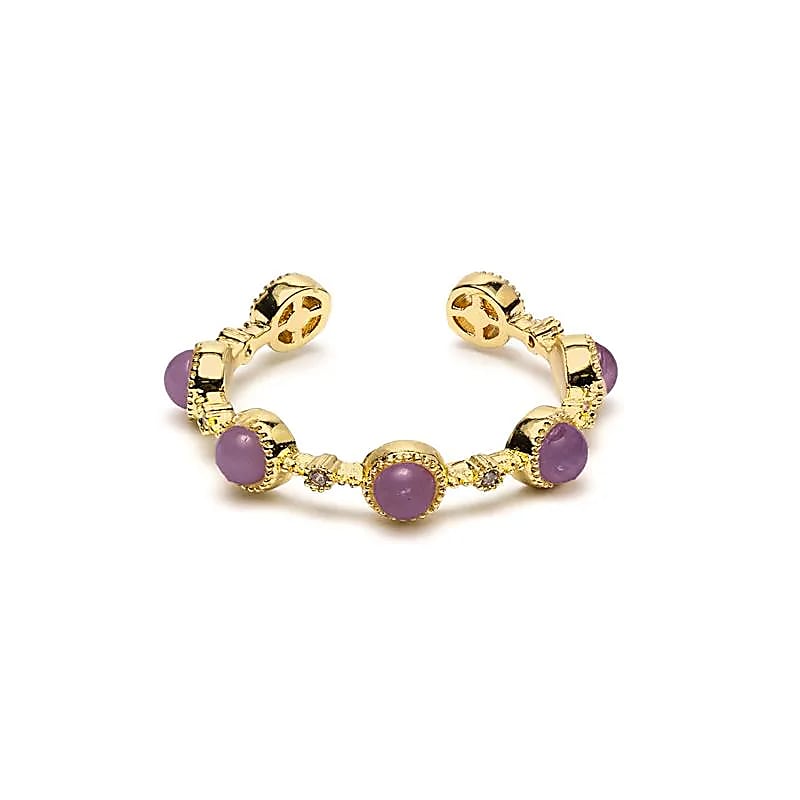 - Open ring met Amethist
