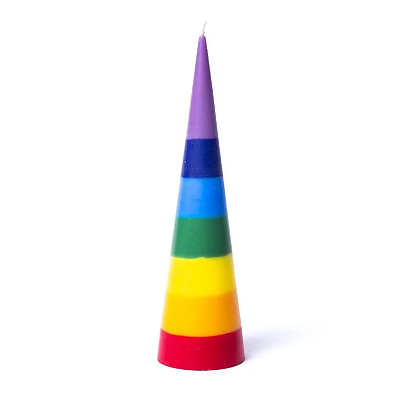 Kegelvormige kaars regenboog geurloos