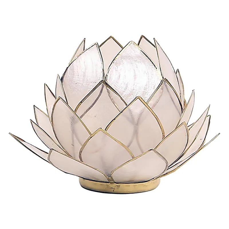 Lotus sfeerlicht naturel groot -- 15x15 cm