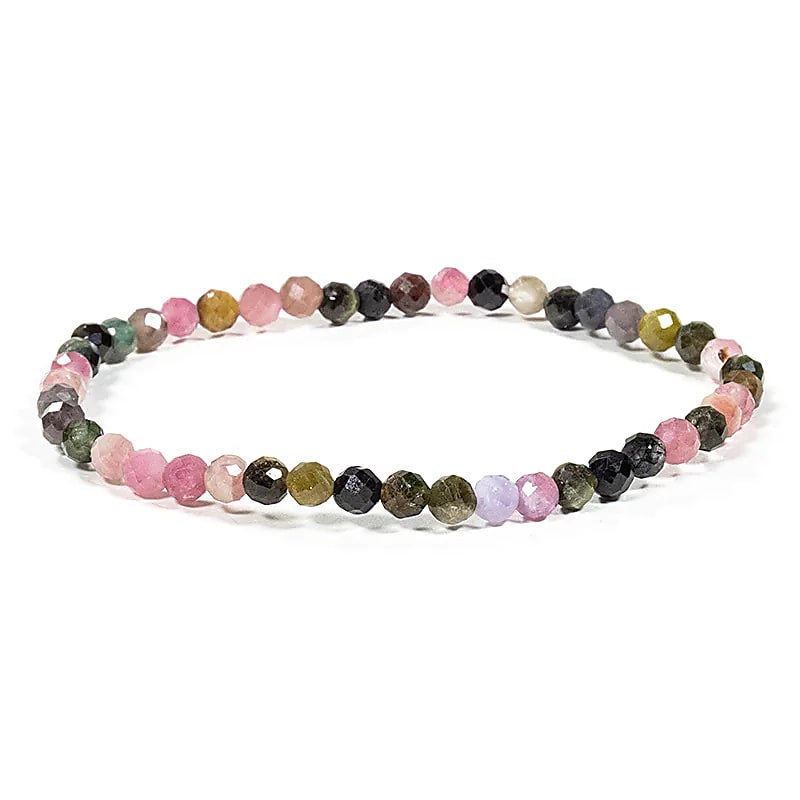AB-S26 Toermalijn multicolor Armband ronde kraal