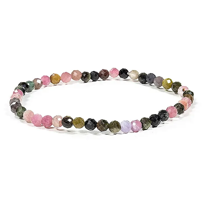 AB-S26 Toermalijn multicolor Armband ronde kraal