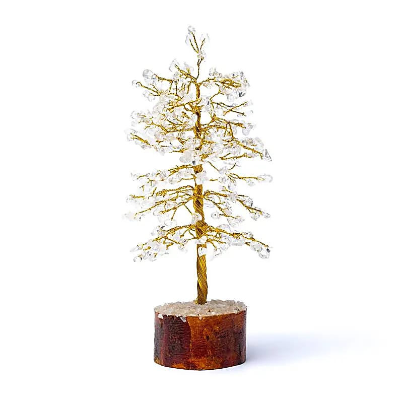 (60) Edelsteenboom bergkristal 23 cm.