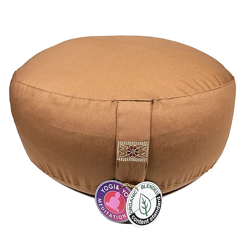 Meditatiekussen bruin 33x17 cm bio