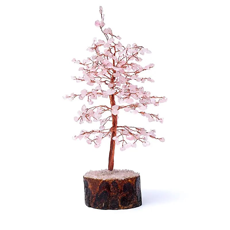 (59) Edelsteenboom rozekwarts 23 cm