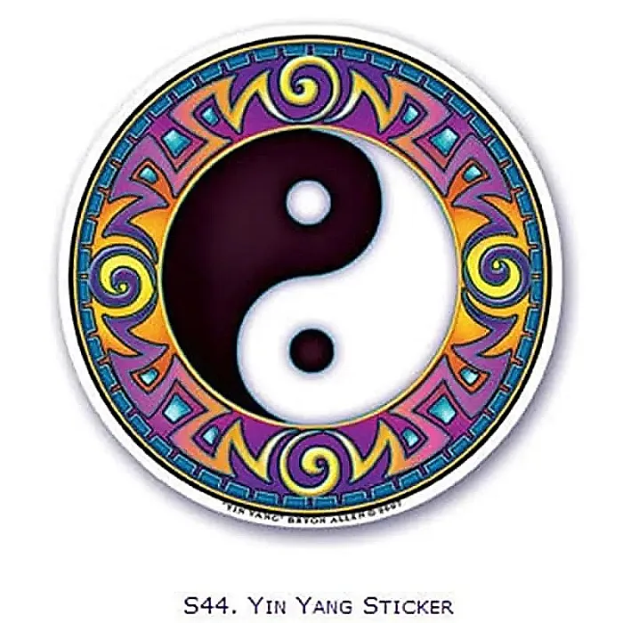 S44 Raamsticker Yin Yang -- 10.5 cm