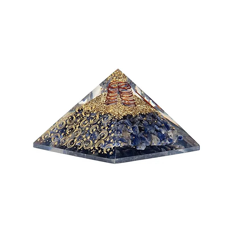 78424 Orgoniet pyramide sodaliet met maan en sterren