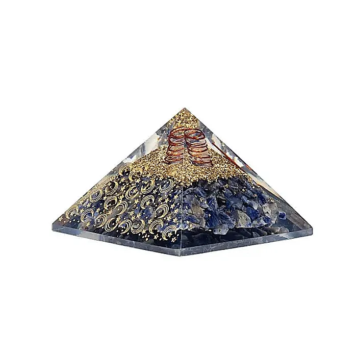 78424 Orgoniet pyramide sodaliet met maan en sterren