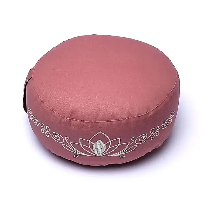 8329 Meditatiekussen oudroze lotus biokatoen (OCS)