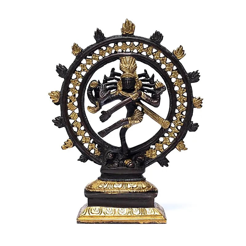 Shiva Nataraj messing 2-kleurig -- 1020 g; 20 cm