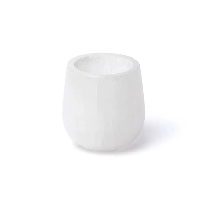 Seleniet kegelvorm waxinelichthouder 6 cm.