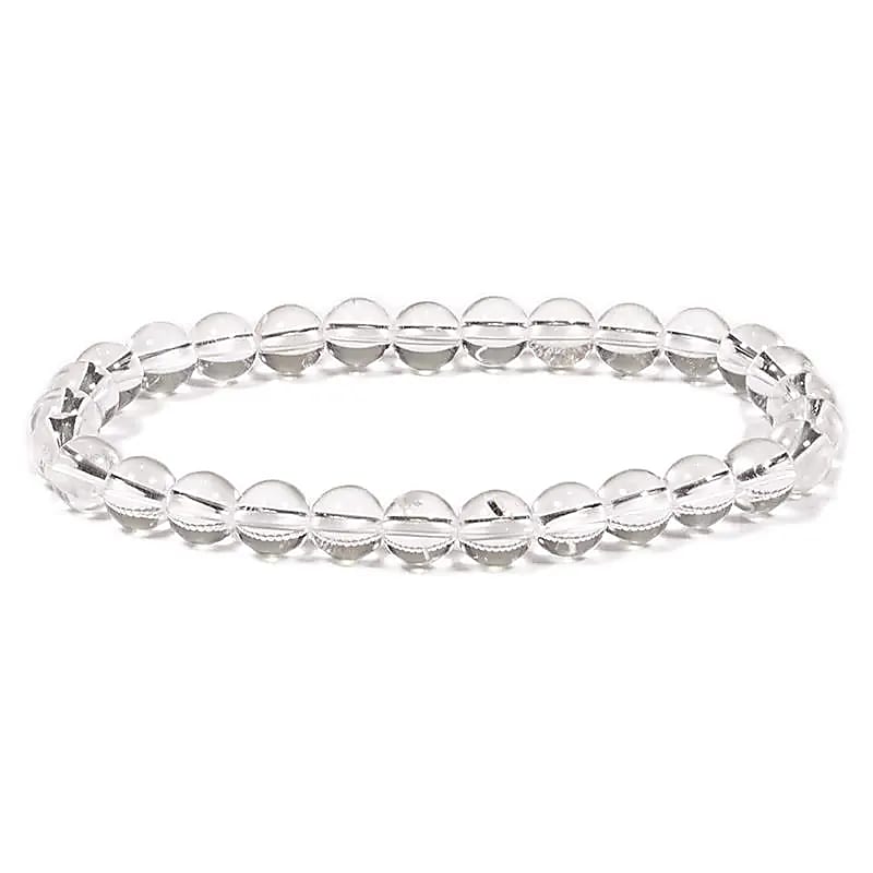 AB-S9 Bergkristal Armband ronde kraal
