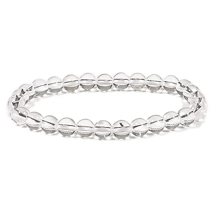AB-S9 Bergkristal Armband ronde kraal