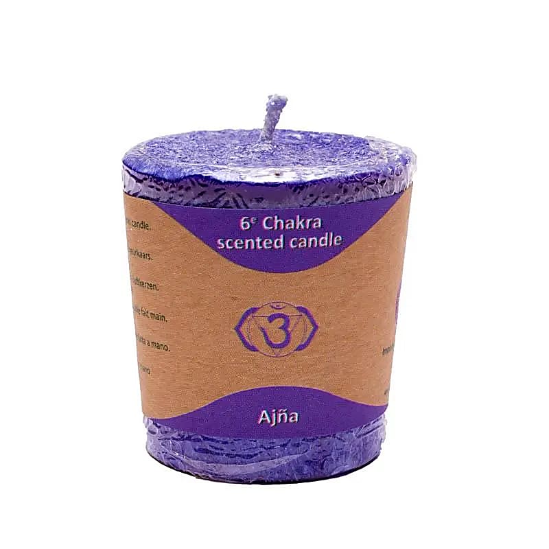 Votief kaars 6e chakra indigo