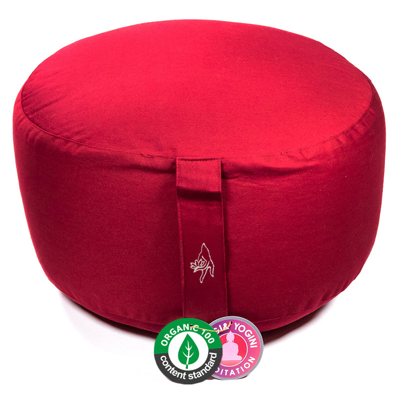 8096 Meditatiekussen rood extra hoog 36x22 cm