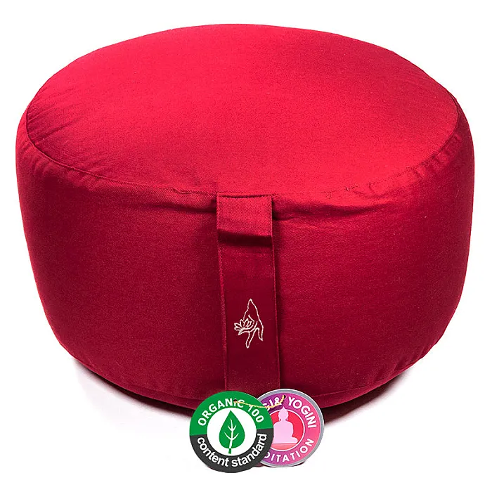 8096 Meditatiekussen rood extra hoog 36x22 cm