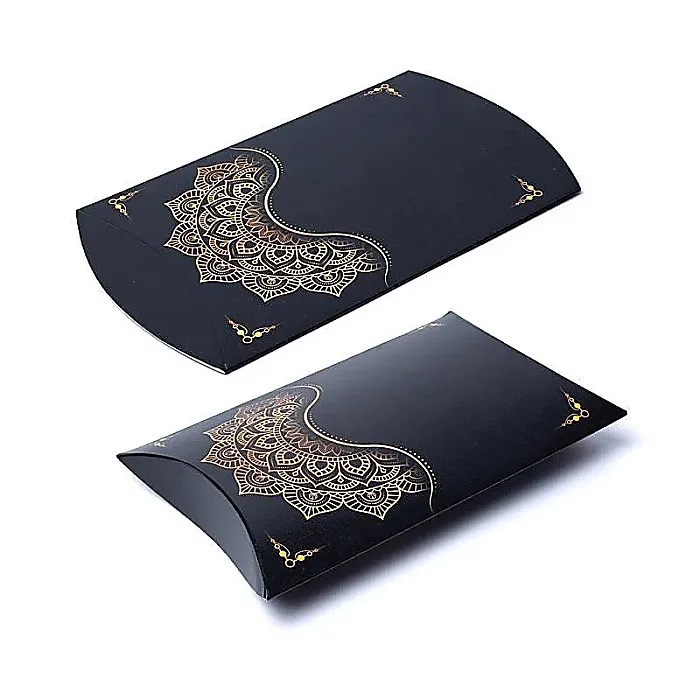Geschenkverpakking M zwart gouden mandala bloem