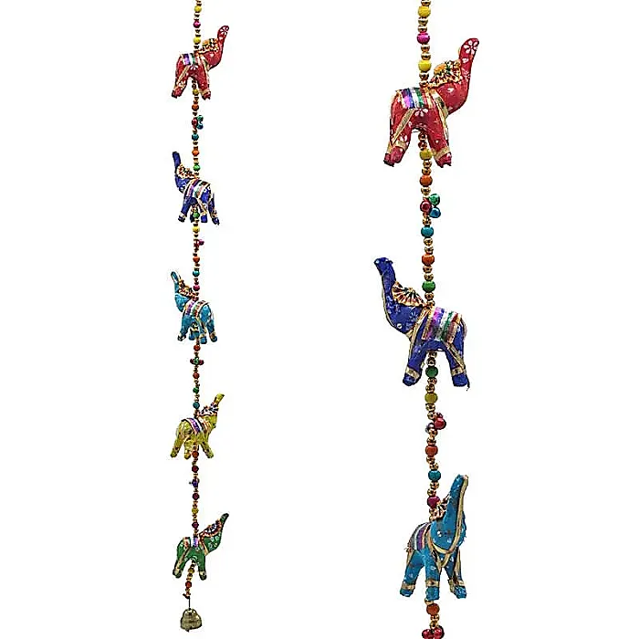 Nr.9 Decoratieve slinger olifantjes katoen